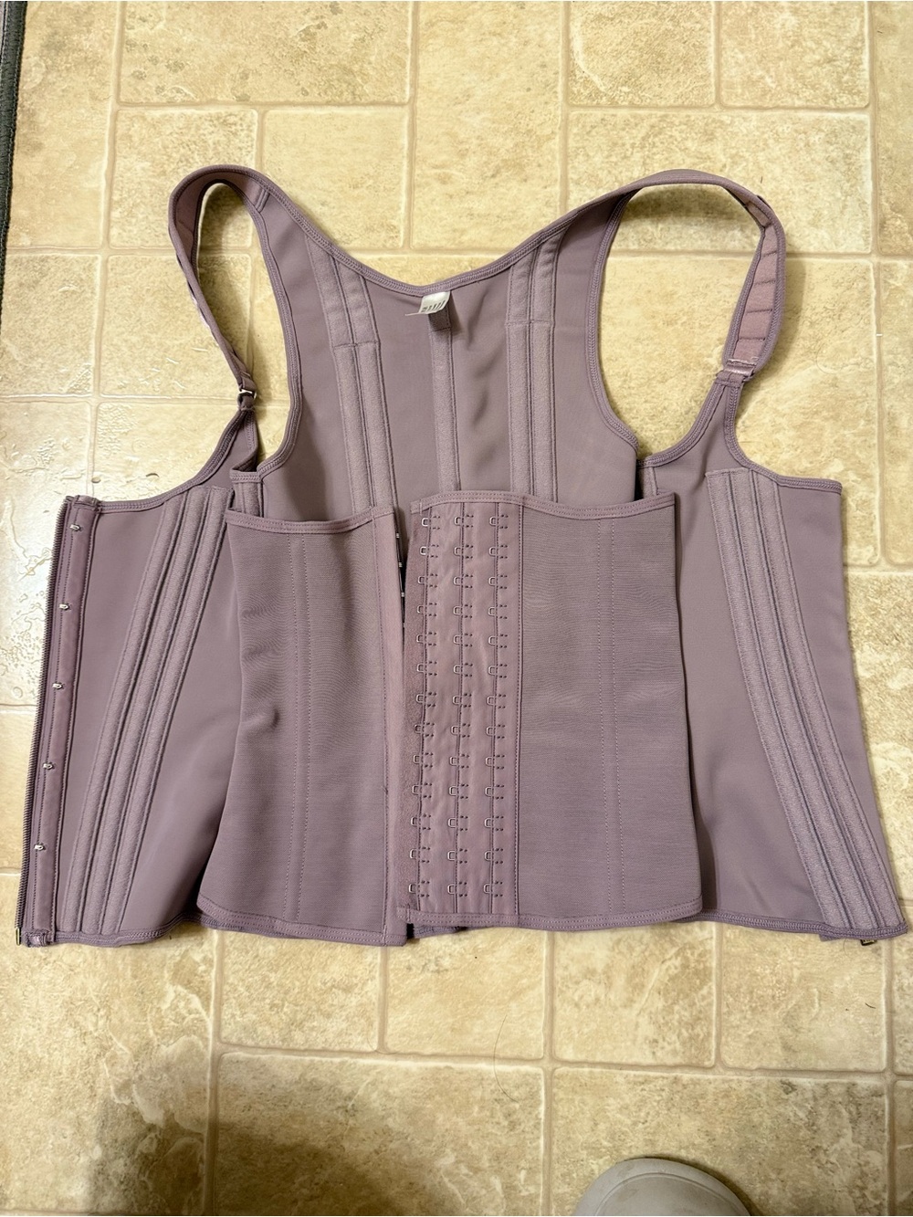 & Other Stories Lavender Hook-and-Eye Waist Cincher Vest
